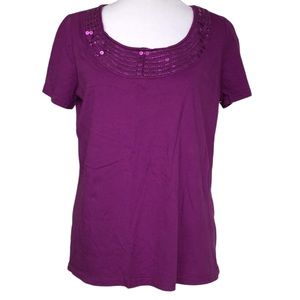 Purple Sequin Top